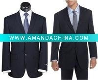 Wholesale Men's business suit, dark blue with two buttons