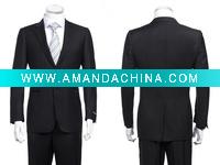 Wholesale Classic style Black Plain Men business suits, Men dress suits