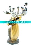 Wholesale Deer Sculpture Decorative Resin Craft Candle Holder