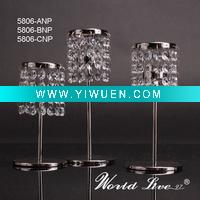 Metal Candle Holder with crystal