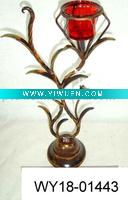 Wholesale metal glass tree shape candle holder