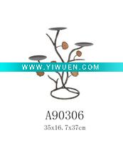 Table Candle Holder with Wooden Flower