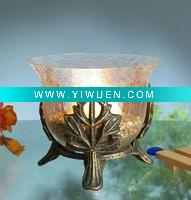 Wholesale crackle glass candle holder