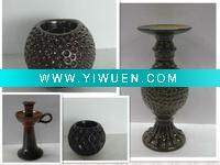 Wholesale Ceramic bronze colour candle holder