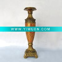 Wholesale Golden Decorative Antique Resin Candle Holder