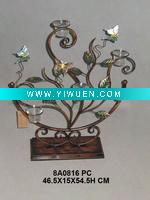 Wholesale leaves decorative metal candle holder