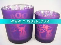 Wholesale glass candle holder for holiday decoration