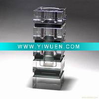 K 9 crystal candle holder