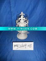 Wholesale Cross white metal candle holder