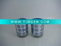 Wholesale glass X'mas candle holder