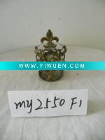 Wholesale Cross brown metal candle holder