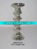 Wholesale shiny silver candle holder