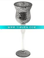 Wholesale Shiny Grey Mosaic Candle Holder