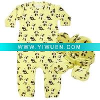 Wholesale 4-6 month old certified organic cotton short sleeve single jersey baby clothes