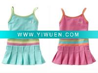 Wholesale 100% organic cotton/ soft handfeel/ eco-friendly lovely baby girl braces skirt