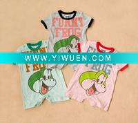 Wholesale 100% organic cotton/ soft handfeel/ eco-friendly/ cool baby rompers