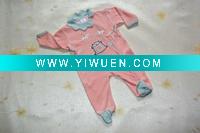 Wholesale 100% organic cotton/ soft handfeel/ eco-friendly/long sleeve baby rompers