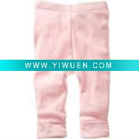 Wholesale 100% organic cotton/ soft handfeel/ eco-friendly baby girl pants