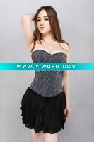 Wholesale manufacturer supply hot sexy cotton corset grey