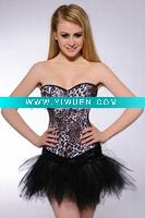 Wholesale hot sexy overbust corset leopard printed