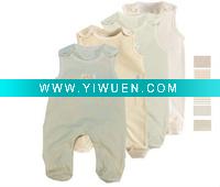Wholesale 100% cotton sleeveless baby bodysuit