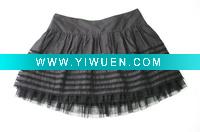 Wholesale ladies printed veil silk skirt