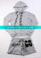 Wholesale 2011 new style wholesale fashion women tracksuit 2080-gray S M L XL
