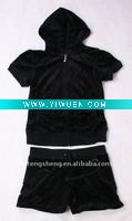 Wholesale 2011 new style wholesale fashion women tracksuit 2076-black- S M L XL