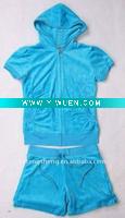 Wholesale 2011 new style wholesale fashion women tracksuit 2076-sky blue-S M L XL
