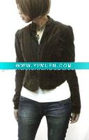 Wholesale lady casual panne velvet suit