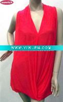 Wholesale newest fashionable hot red lady top, sexy tank top