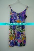 Wholesale fashion ladies suspender tee all over printed