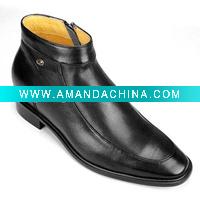 Wholesale men's height increasing boots leather boots increasing 7.5cm 8B0801
