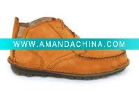 Casual comfortable leather boots