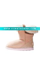 handmade Snow boot made of genuine sheepskin and fur together warm and sexy