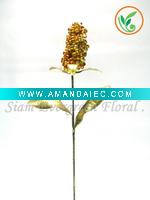 Wholesale Berry Stem (Coral) (REAL LEAVES)
