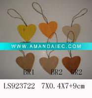 Wholesale wood heart hang garland, hanging hanger hang, craft decoration decorative home spring summer ornament for easter