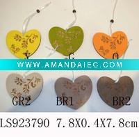 Wholesale wood heart wooden garland, hanging hanger hang, craft decoration decorative home spring ornament easter summer