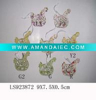 Wholesale wood hen wooden garland, hanging hanger hang, craft decoration decorative home spring ornament easter summer