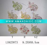 Wholesale wood rabbit wooden garland, hanging hanger hang, craft decoration decorative home spring ornament easter summer