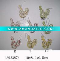 Wholesale wood cock wooden garland, hanging hanger hang, craft decoration decorative home spring ornament easter summer