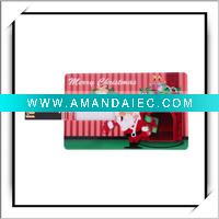 Wholesale 4GB Santa Claus Christmas Wreath Credit Card USB Flash Drive