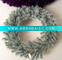 Wholesale 40cm pvc snowing Christmas Wreath