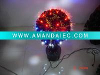 Wholesale 60cm lighted fiber optic ball pvc Christmas tree