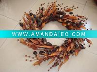 Wholesale Leave Wreath orange