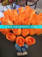 Wholesale HOT!!!Marigold Closed Wooden Rose