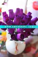 Wholesale HOT!!!Deep Purple Closed Wooden Rose