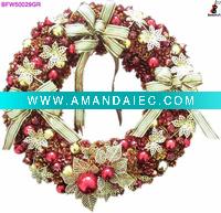 Wholesale Artificial Christmas Wreath Red Berries Wreath Christmas gifts