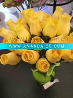 Wholesale HOT!!!Lemon Closed Wooden Rose