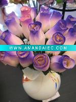 Wholesale HOT!!!Purple Ice Closed Wooden Rose